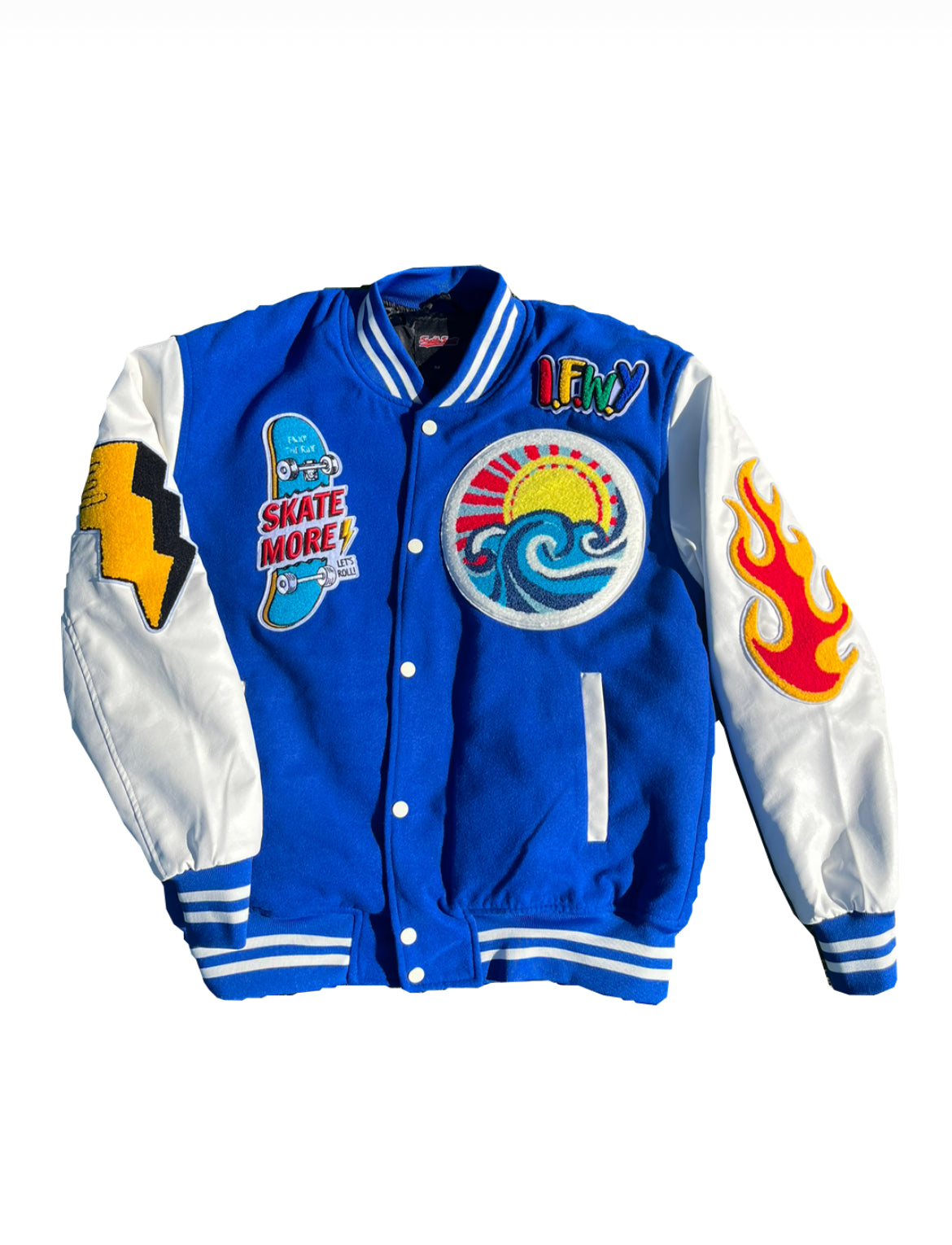 IFWY LETTERMAN JACKET “Blue Byrd”